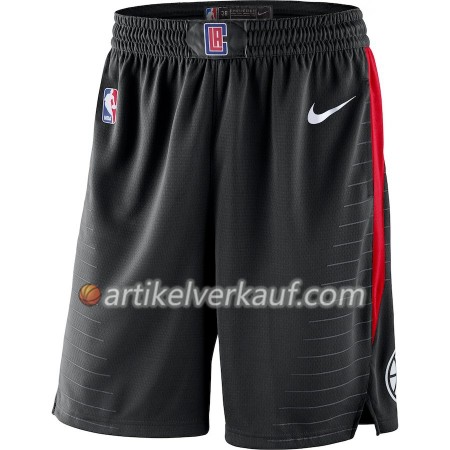LA Clippers Schwarz 2018-19 Nike Kurze Hose Swingman - Herren